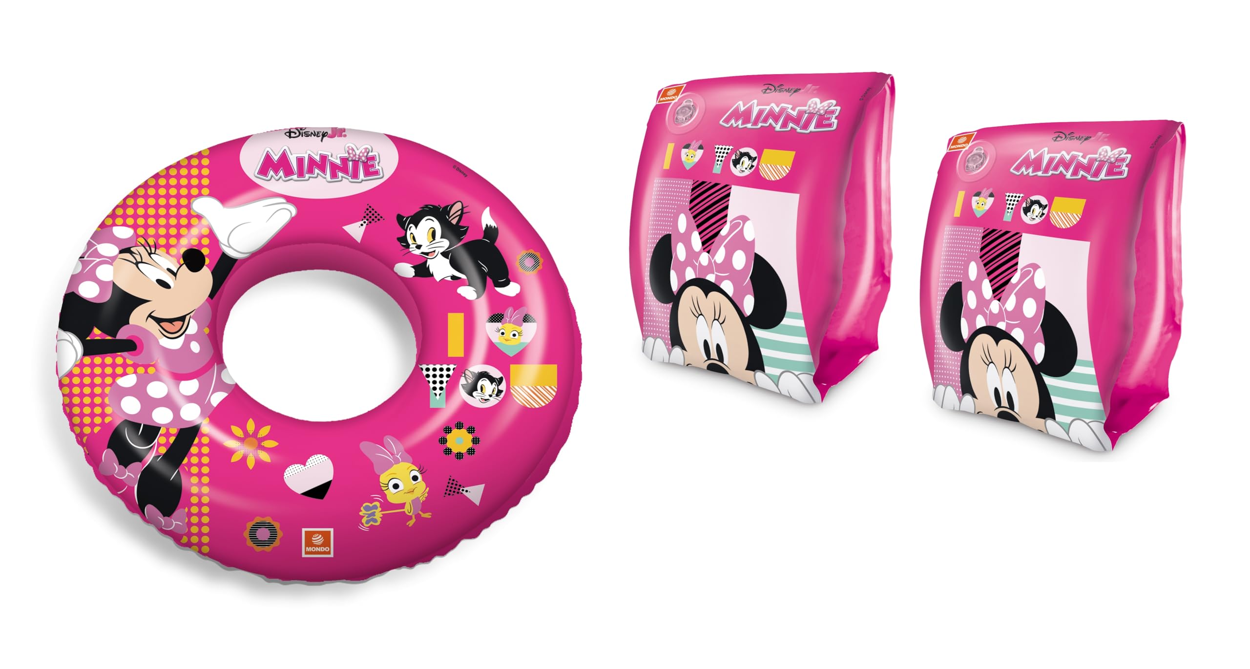 Mondo Toys - set braccioli e ciambella bambini mare estate piscina (minnie)