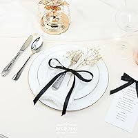 Vista 5 de Cinta negra de satén de 1/2 pulgada para envolver regalos, arreglos florales, manualidades, invitación para despedida de soltera, 50 yardas