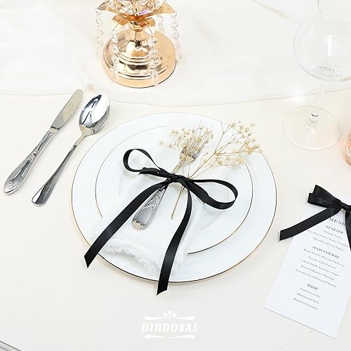 Miniatura 5 de Cinta negra de satén de 12 pulgada para envolver regalos, arreglos florales, manualidades, invitación para despedida de soltera, 50 yardas