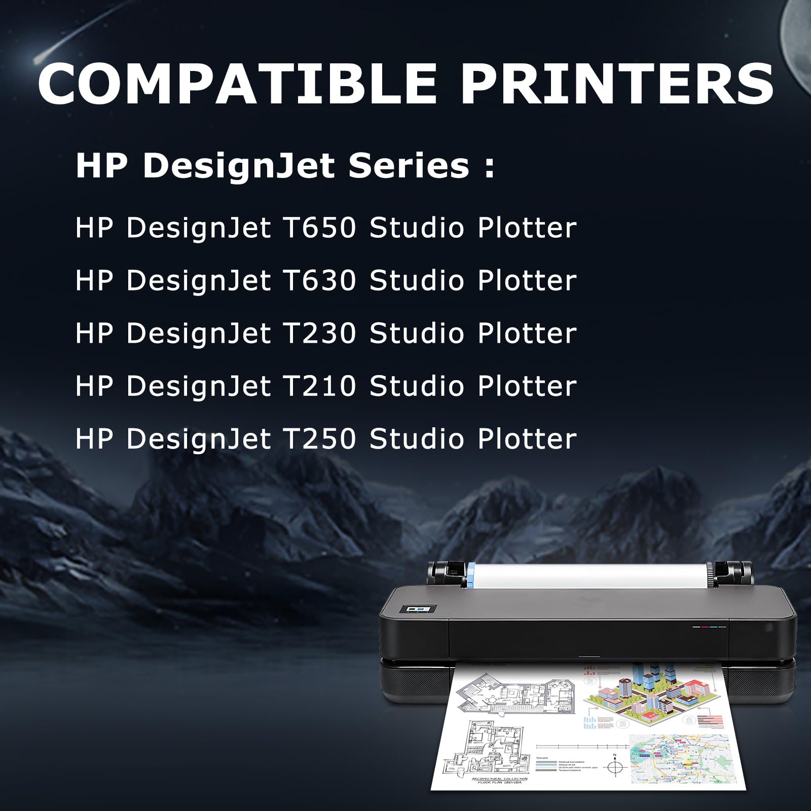 Cartucce DOUBLE D 712XL Compatibili Per HP DesignJet T650/T630/T230/T250/T210 – Set Da 4 (nero, Ciano, Magenta, Giallo) – 80ml Nero, 29ml Colori