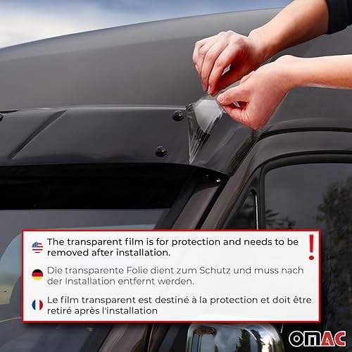 Miniatura 4 de OMAC Protector de parabrisas delantero para Dodge Sprinter 2003-2006 Negro Humo