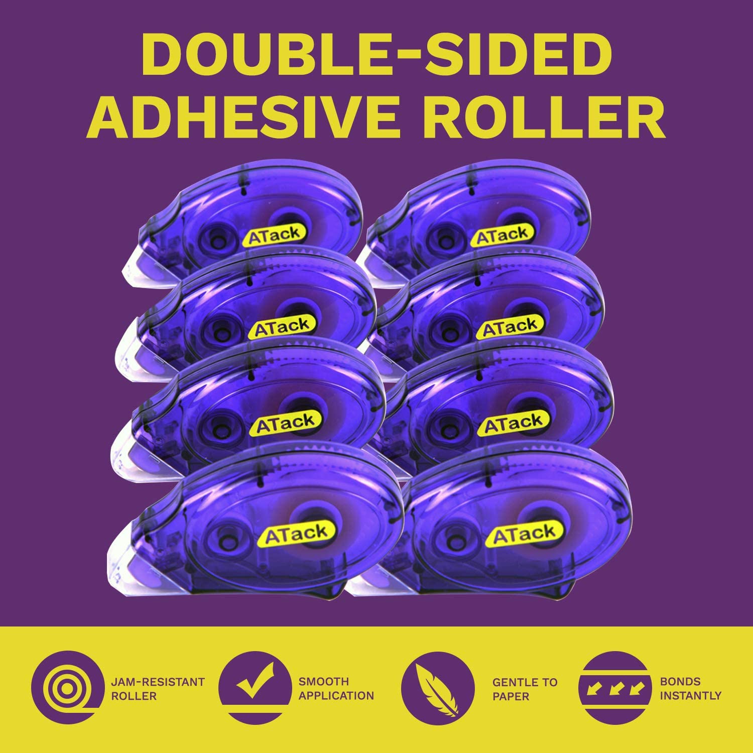 Buy Atack Double Sided Tape Adhesive Runner Roller 0 3 Inch By 360 Inch 8 Pack Permanent Double Sided Adhesive Tape Dispenser For Scrapbooking Card Making And Crafts Acid Free And Archival Safe Online At Lowest Price In Buy Atack Double Sided Tape Adhesive Runner Roller 0 3 Inch By 360 Inch 8 Pack Permanent Double Sided Adhesive Tape Dispenser For Scrapbooking Card Making And Crafts Acid Free And Archival Safe Online At Lowest Price In