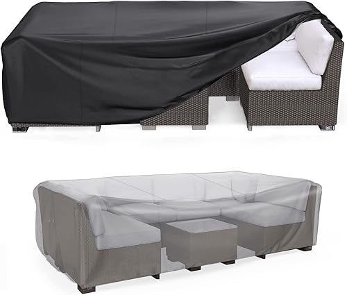 Mrrihand Juego de muebles de patio impermeable, funda de sofá modular para exteriores, resistente 600D, juego de mesa y silla, 62 pulgadas de largo disponible en Yaxa Venezuela