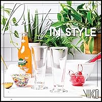 Vista 1 de Vikko Vasos de helado con pies, pequeños vasos de batido de leche de 6.3 onzas, tazas de postre gruesas y duraderas para flotadores, batidos