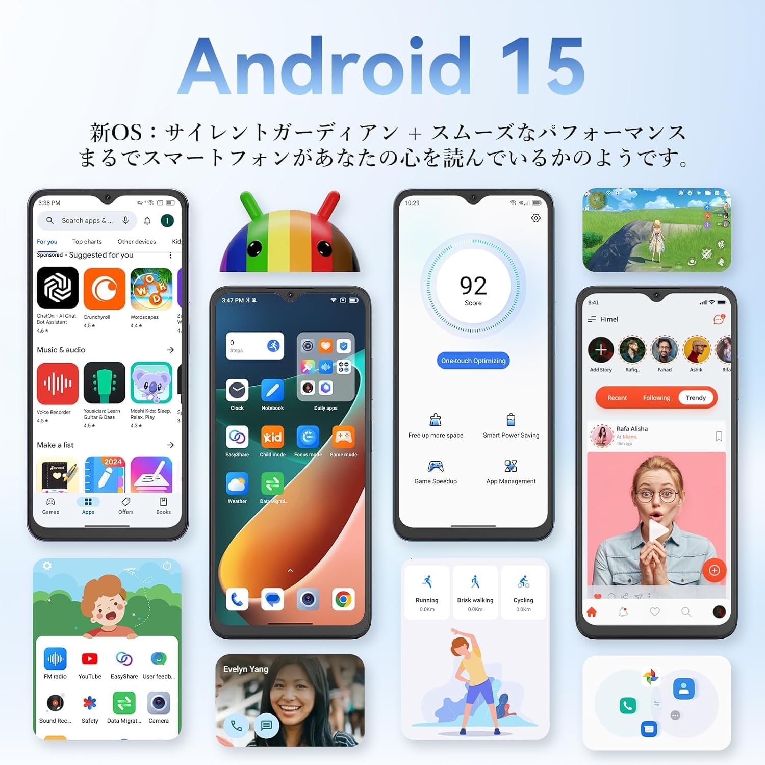 Amazon.co.jp: OSCAL Flat2 Android15 スマートフォン本体 14（6+8）GB