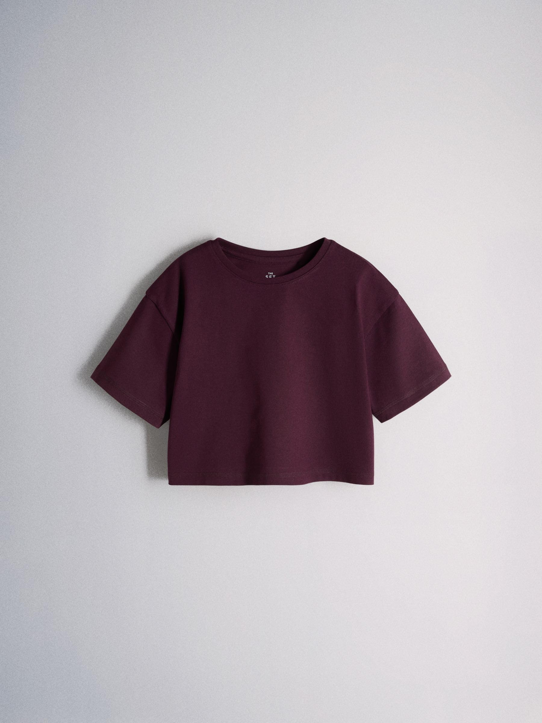 THE SET Fille T-Shirt Oversize Court, Lot de 5 | Coupe standard, 100 % coton