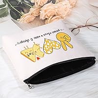 Vista 7 de POFULL Divertido Mac y Queso Amor Comida Regalo Paz Amor Mac y Queso Bolsa Cosmética Macarrones Y Queso Regalo, Peace Love Mac Bag