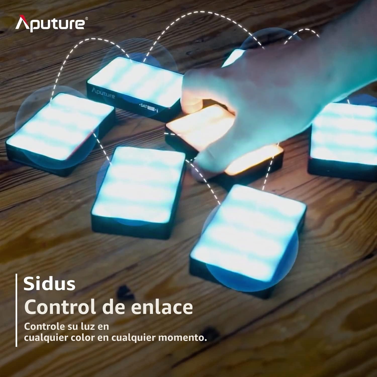 Aputure MC RGB Luz LED para Cámara 3200-6500K, Creative Rim Light para Fotografía, Video & Filmmaker, Key-Light para Close-up, Ligero para Viajar, Soporta App Control & Qi Charge