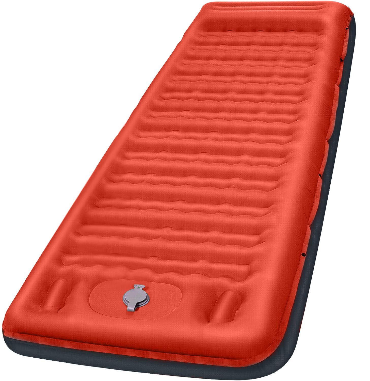 FNARMW Camping Sleeping Pad, Extra Thick 5 Inch Camping Mat with Pillow Built-in Foot Pump Inflatable Sleeping Pads Compact for Camping Backpacking