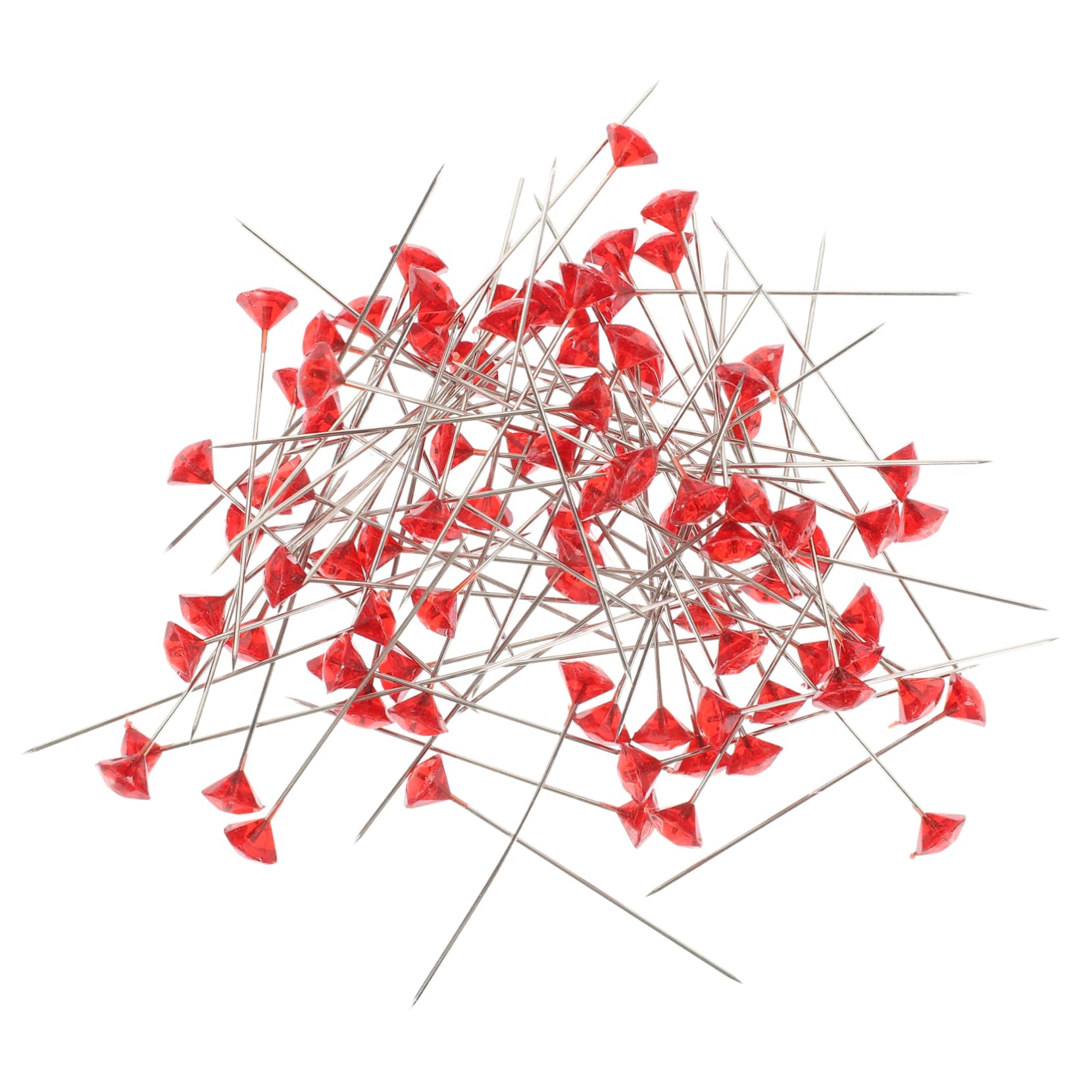 HOMSFOU Delicate Acrylic Diamond Needle Pins for Bouquets Set of 100 Wedding Corsage Accessories