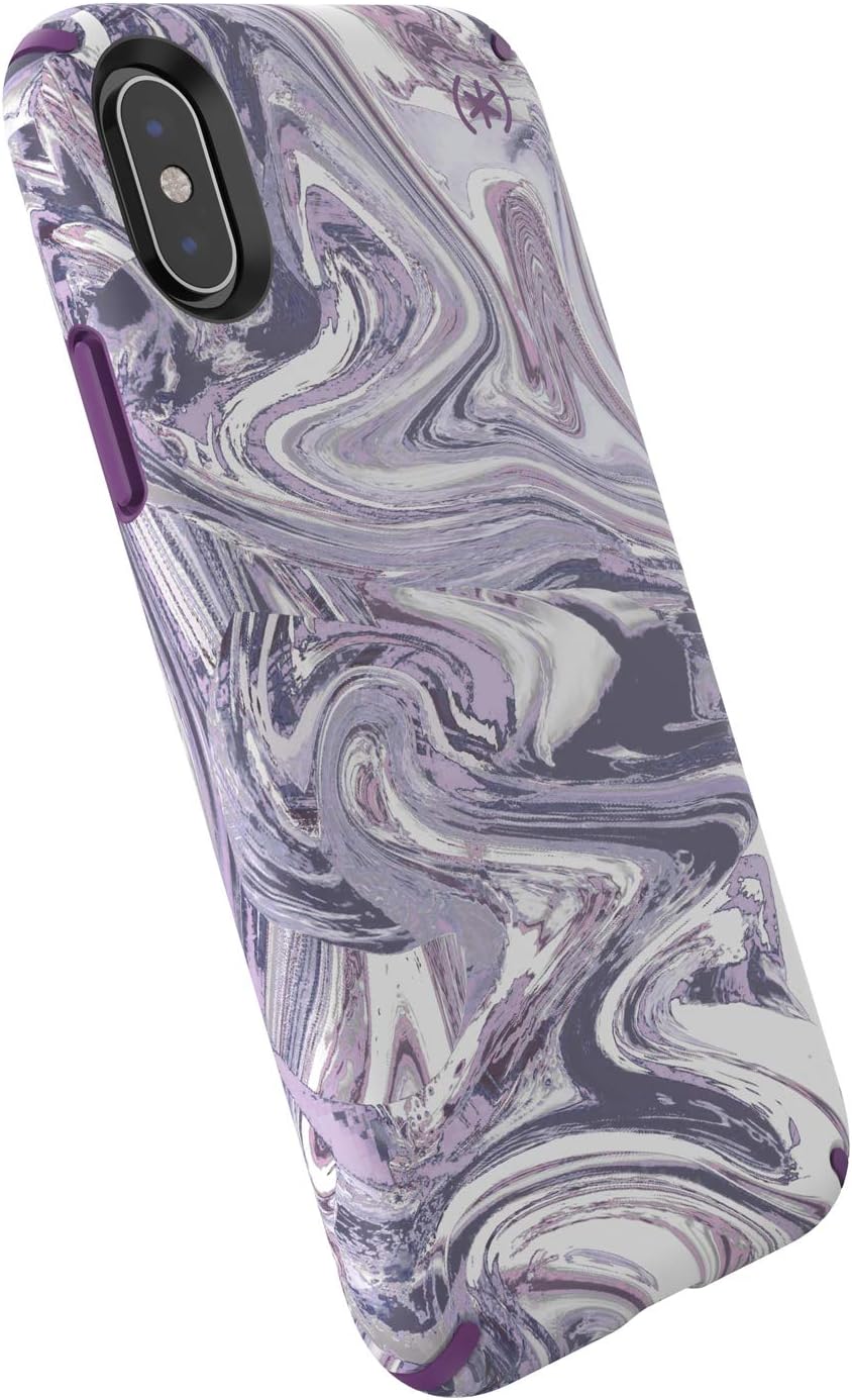 Speck Products, iPhone Xs/iPhone X Case, Presidio Inked, Lilac Ice/Hyacinth Purple