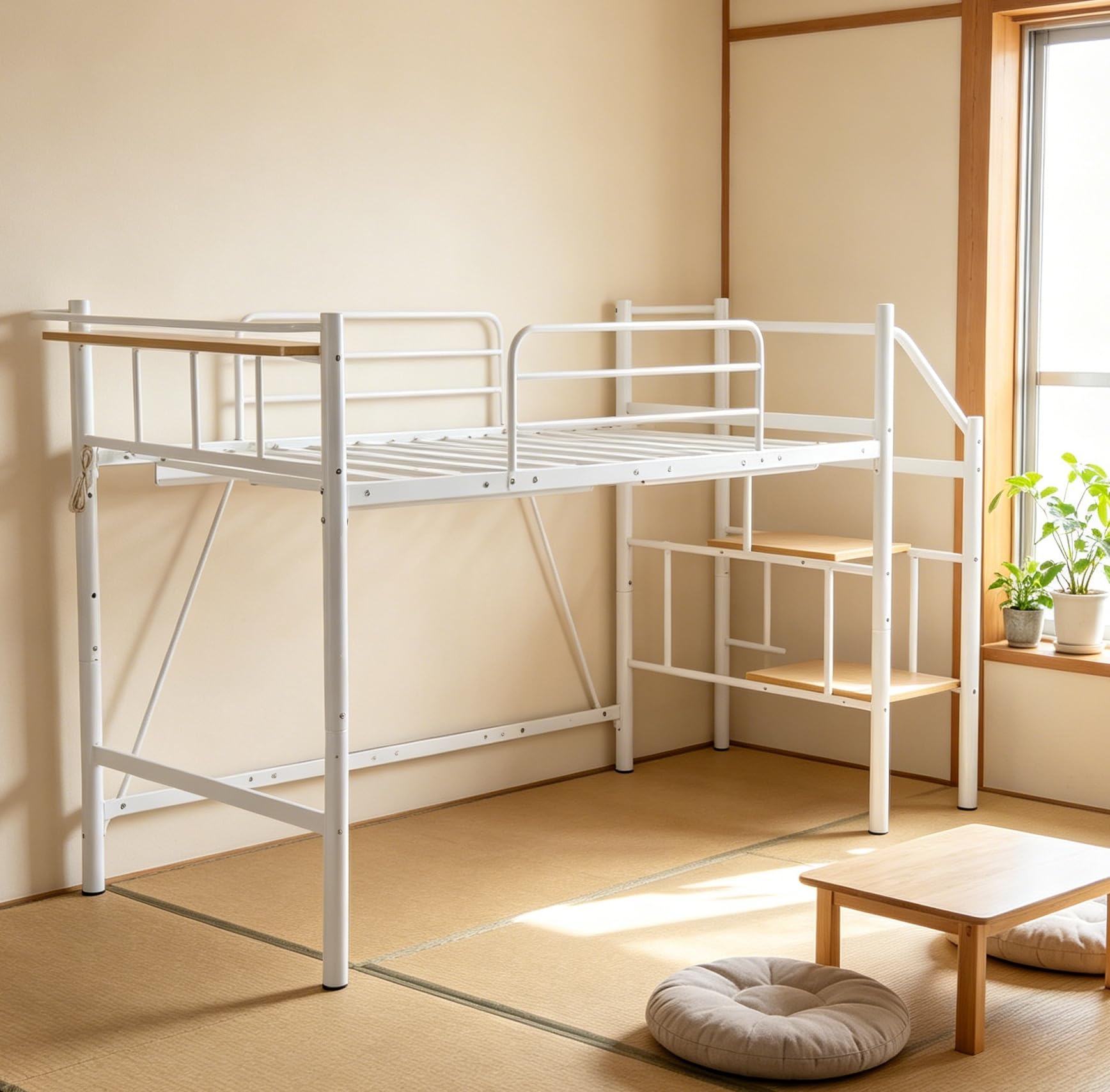 Amazon｜ロフトベッド パイプベッド シングル | 高さ130cm ロータイプ