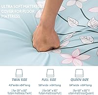 Vista 5 de Funda con cremallera para futón japonés de piso, súper suave y lavable a máquina Twin Full Queen