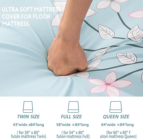 Miniatura 5 de Funda con cremallera para futón japonés de piso, súper suave y lavable a máquina Twin Full Queen