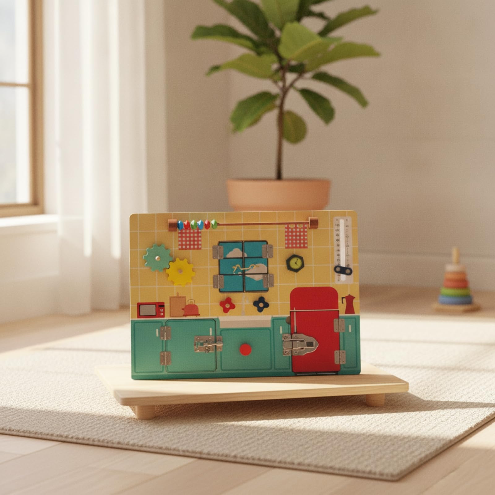Tablero Pedagógico Educativo | Resistente, Tablero Actividas con Interruptores, para Guarría