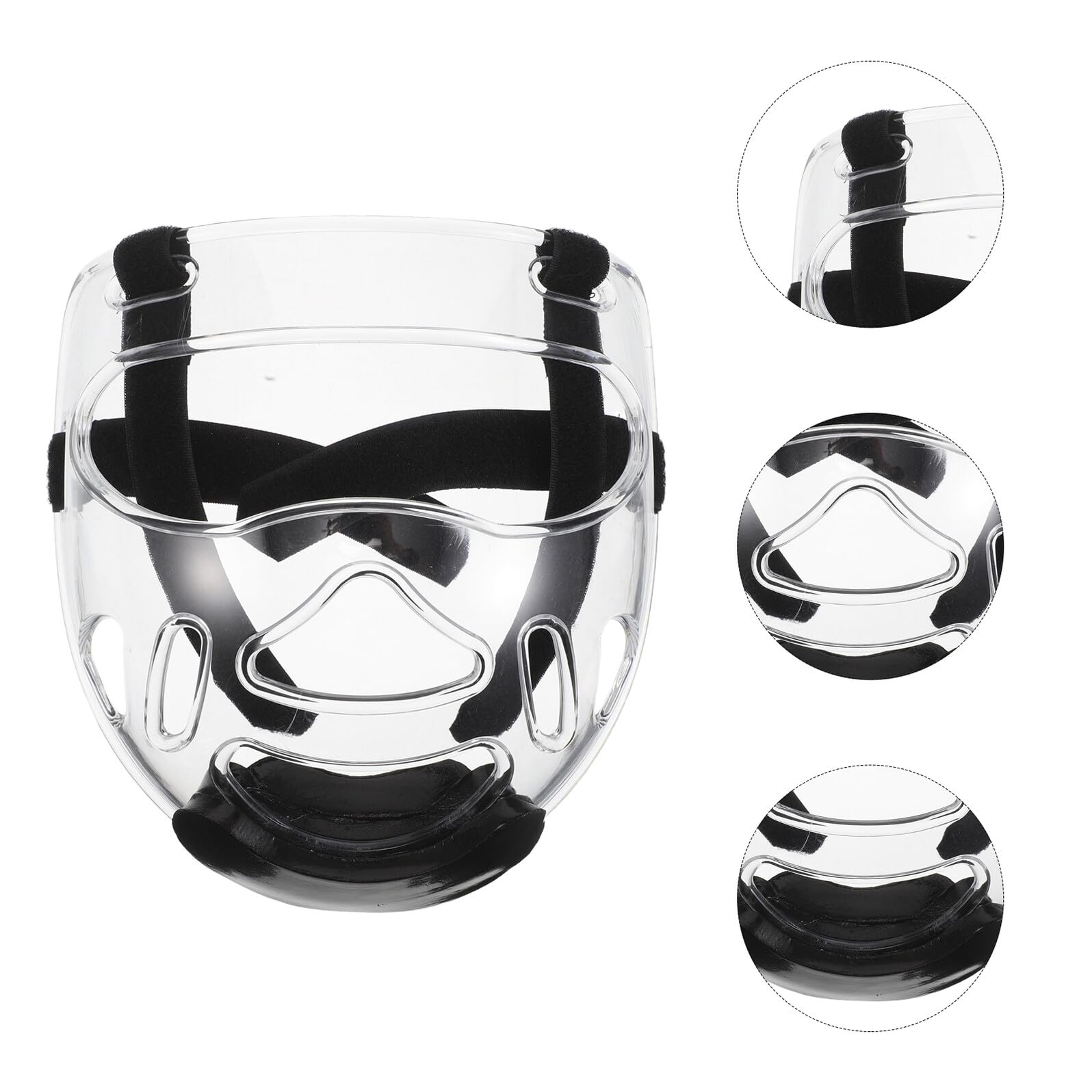 Cabilock Maschera Protettiva Viso Taekwondo 2 Pezzi Protezione Staccabile Casco Protettivo Completo Leggero e Trasparente per Allenamento Karate Kickboxing e Wrestling Adulti e Giovani