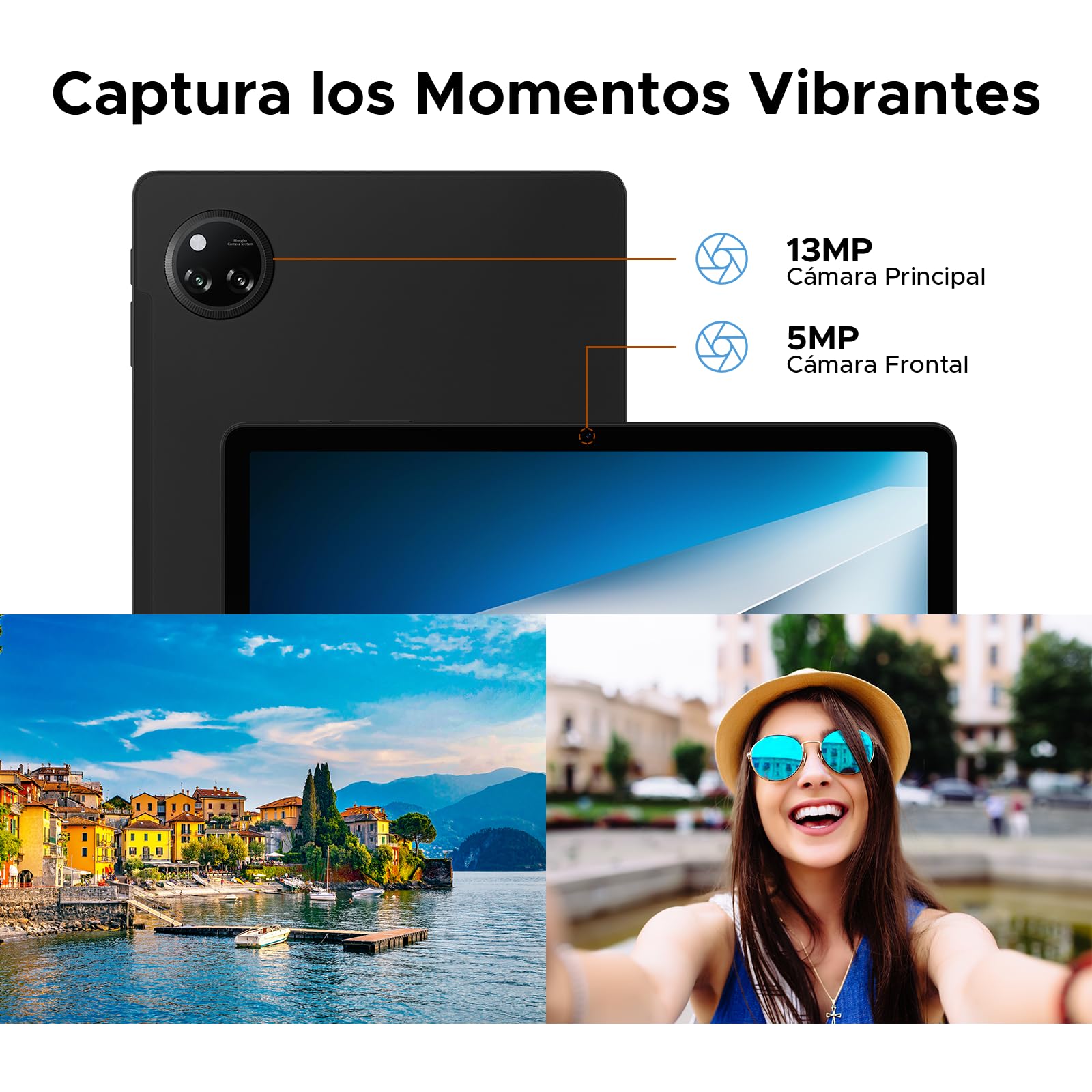 Tab A9 Pro+ Android 16 Tablet 11 Pulgadas, 36GB+128GB/2TB, Batería 8580mAh Tablet con Teclado, Octa-Core Unisoc T7200, Pantalla HD 90Hz Tablets, Widevine L1/ Gemini AI/Face ID/3.5mm Audio