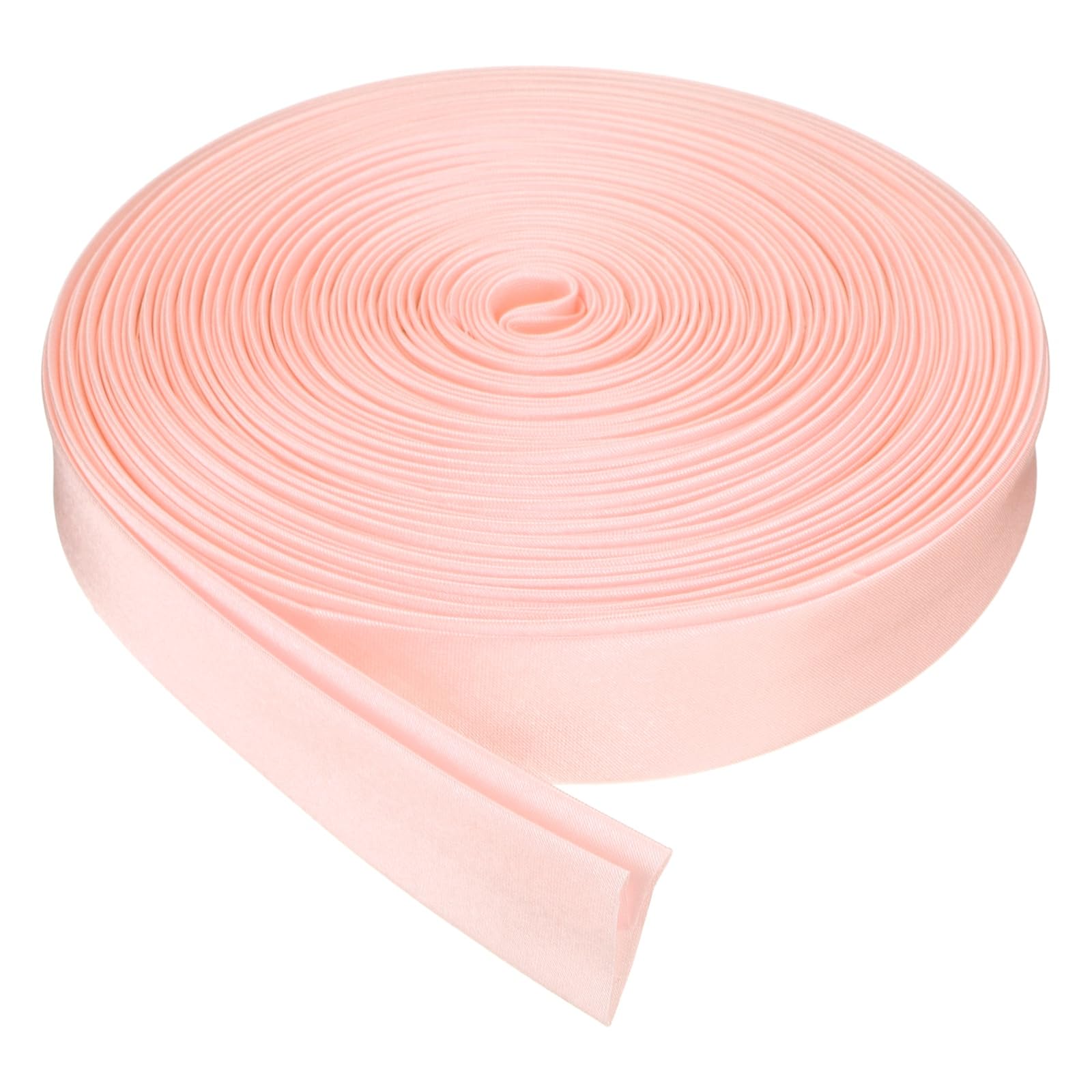 sourcing map Double Fold Bias Tape for Sewing, 3/4 Inch x 10 Yards Satin Bias Binding Tape Continuous Bulk for Quilting Blanket Binding Seaming Hemming Fabric Piping DIY Craft, Light Pink