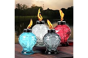 Citronella Glass Table Torches - Outdoor Patio Decor