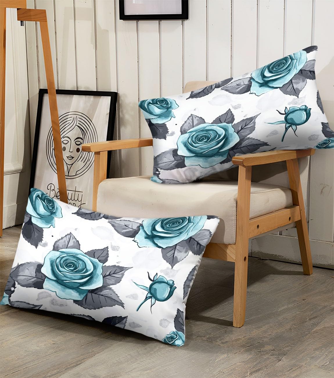 Funda nórdica 150 x 200 cm, Juego de Ropa de Cama para Rosa Gris Turquesa 3 Piezas, Incluye 1 Funda nórdica y 2 Fundas de Almohada 50 x 75 cm