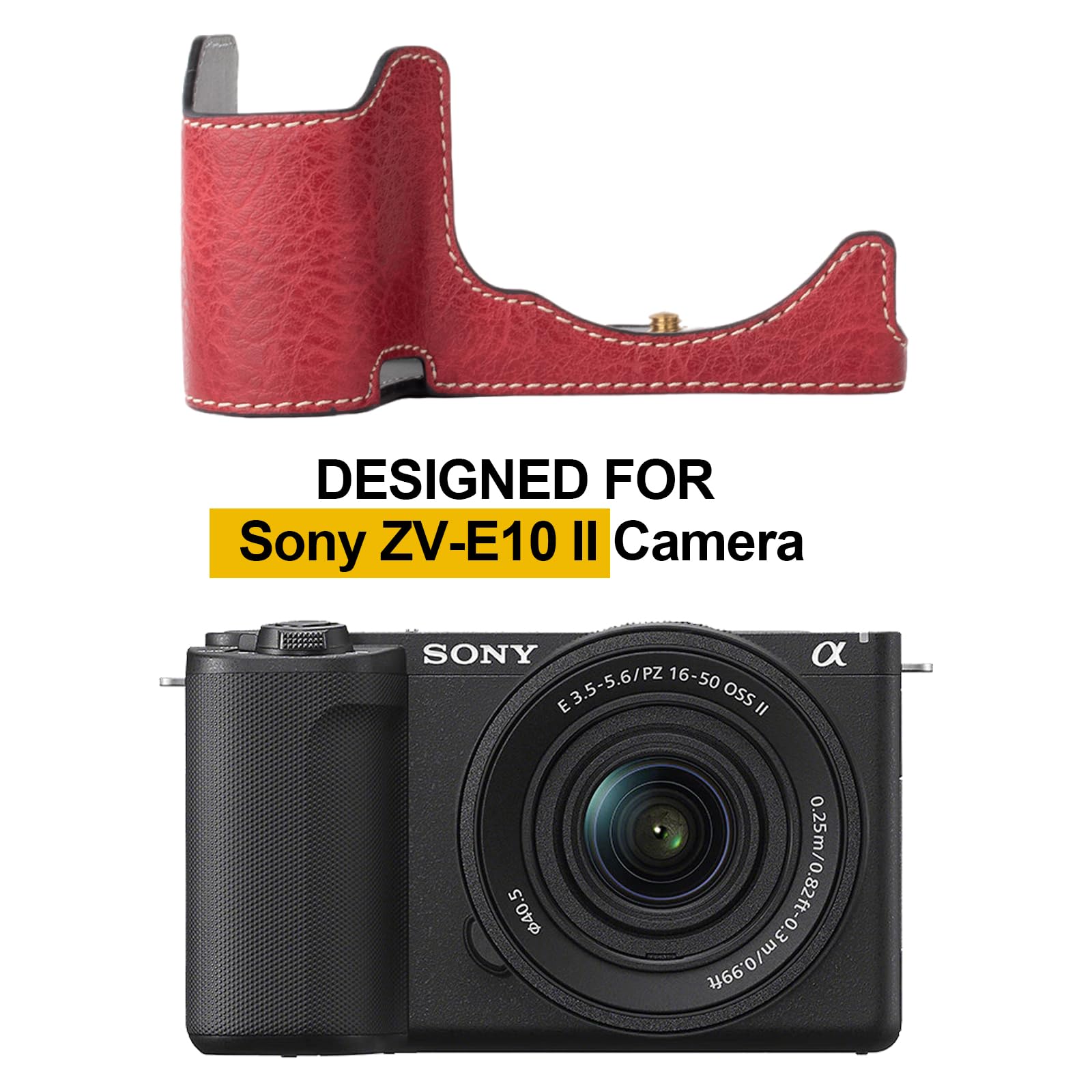 Amazon | Rieibi カメラケース、Sony ZV-E10 II ZV-E10M2 用PU