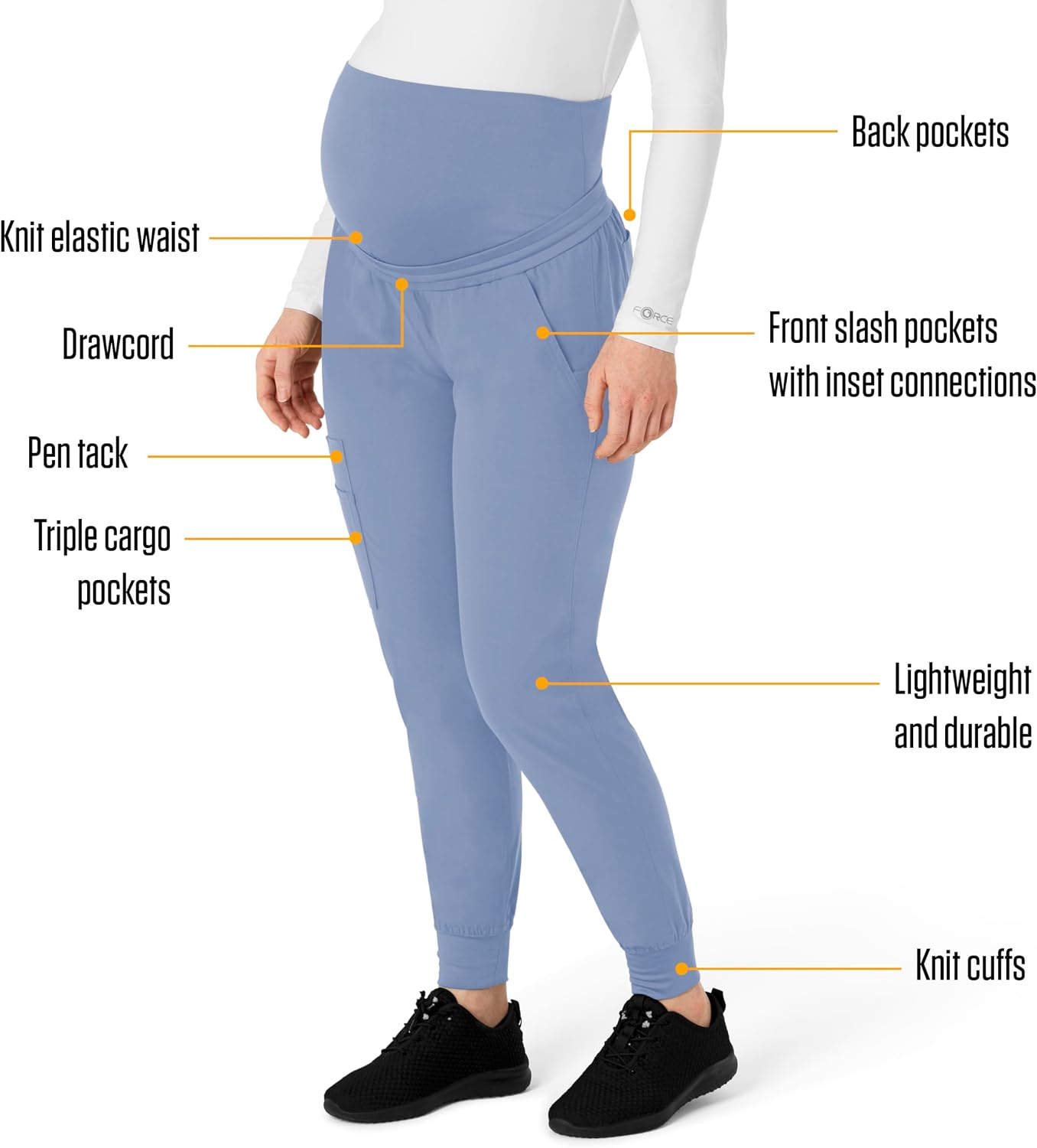 Force Essentials Women's Maternity Jogger Scrub Pant