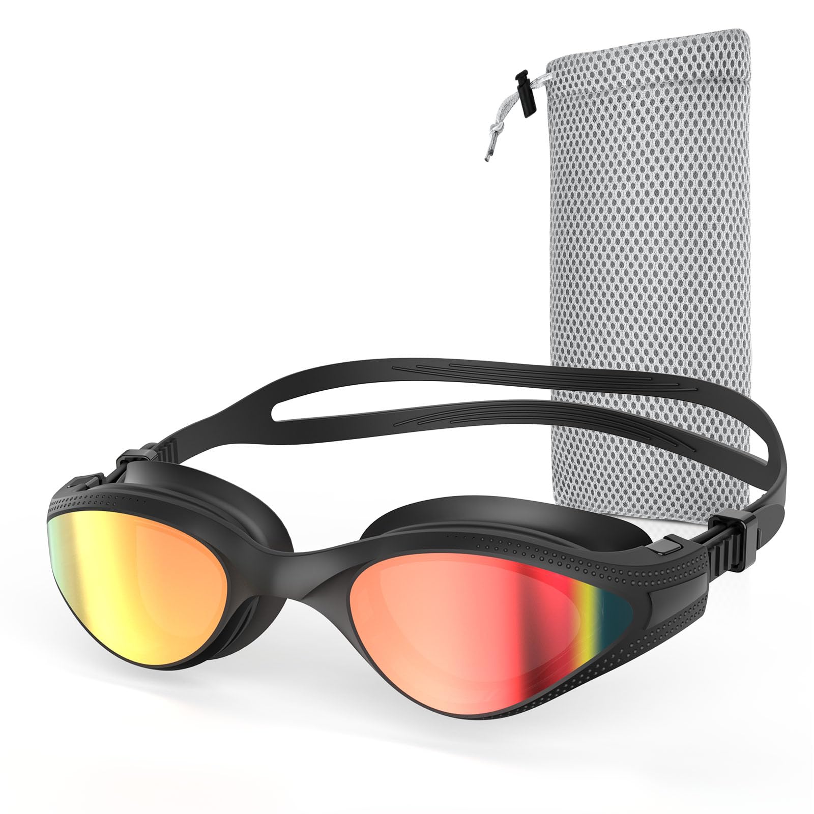 Swim Goggles, Polarized Swimming Goggles, Anti-Fog No Leaking Anti UV for Men Women Adult Youth with Storage Bag