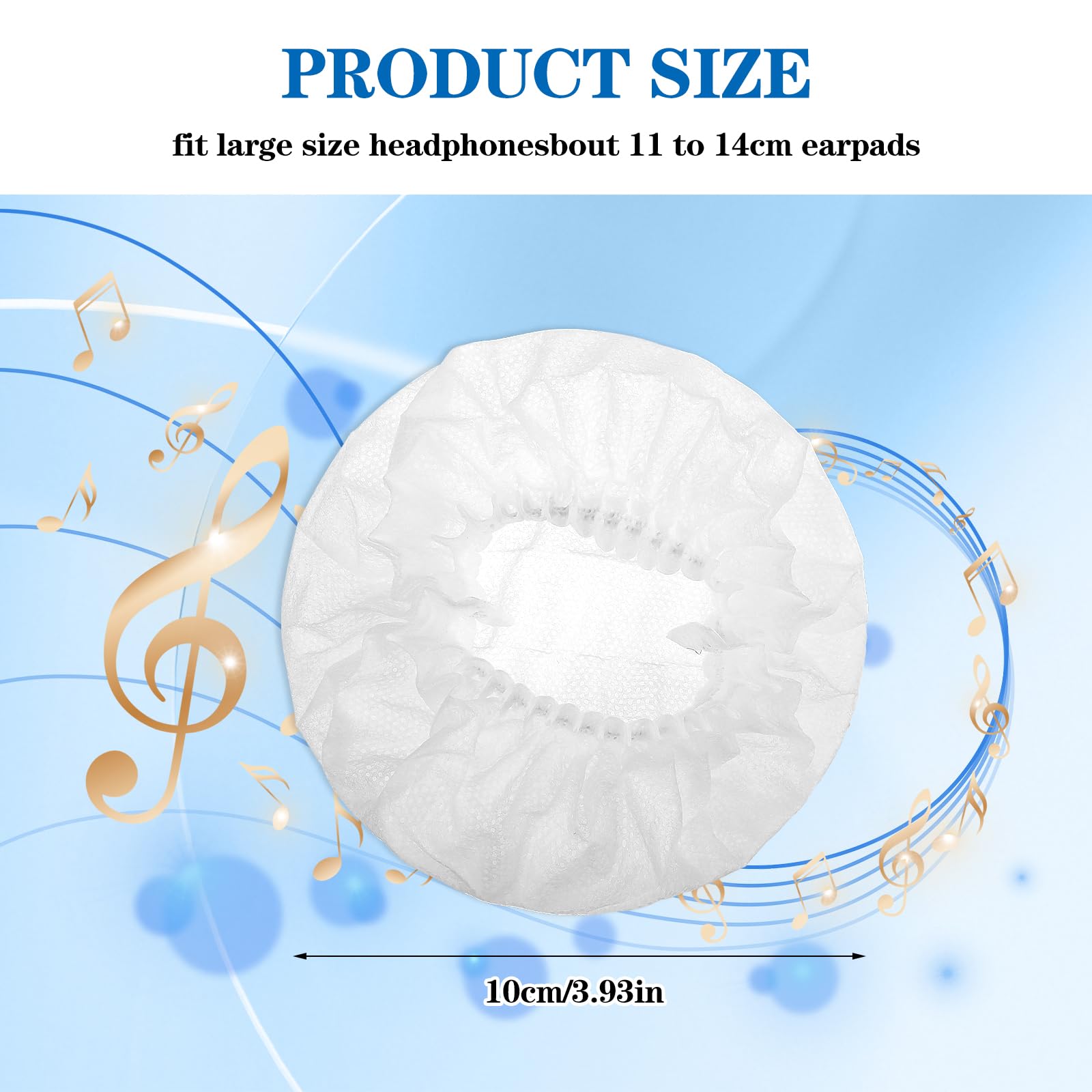 Lot De 400 Housses Pour écouteurs, Pliables, Jetables, Hygiéniques, Non Tissées, Résistantes à La Transpiration, Extensibles, Pour Protéger Les Coussinets De Casque (blanc