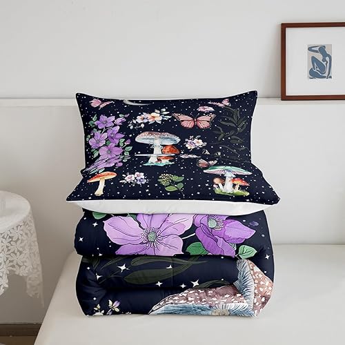 Miniatura 177 de Castle Fairy Juego de edredón con bandera estadounidense, tamaño King, ropa de cama de animales de pastor alemán para niñas y adolescentes, juego