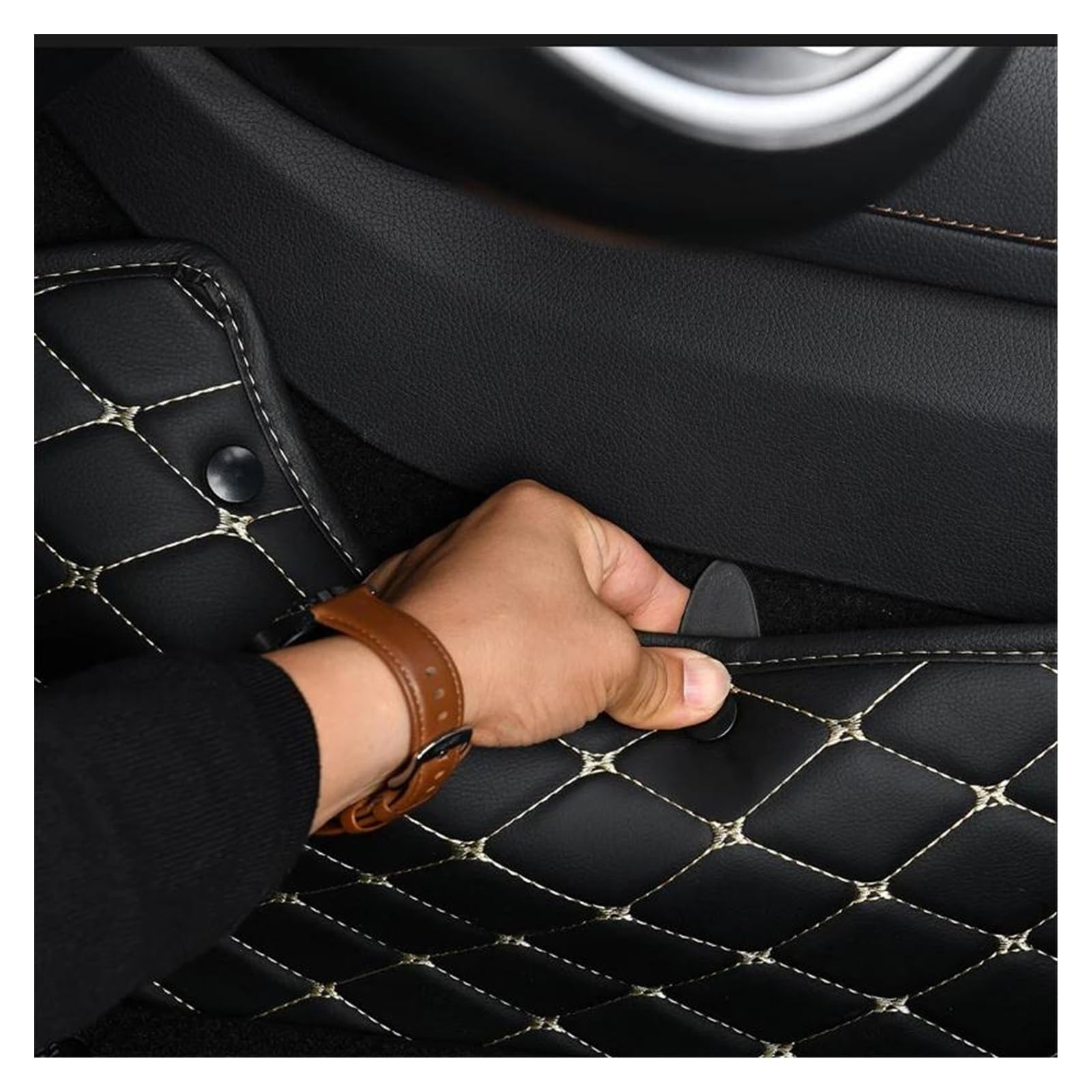 4 stuks leren autovloermatten voor KIA Sportage 2007-2009