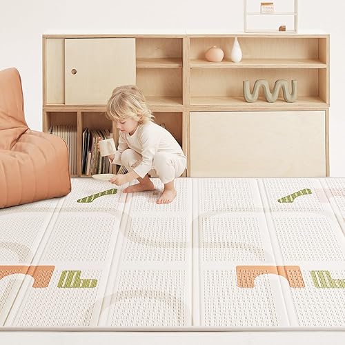 Miniatura 11 de Tapete de juego para bebé, reversible, tapete de juego para bebé, tapete de juego acolchado de espuma para bebés y niños pequeños, grande plegable