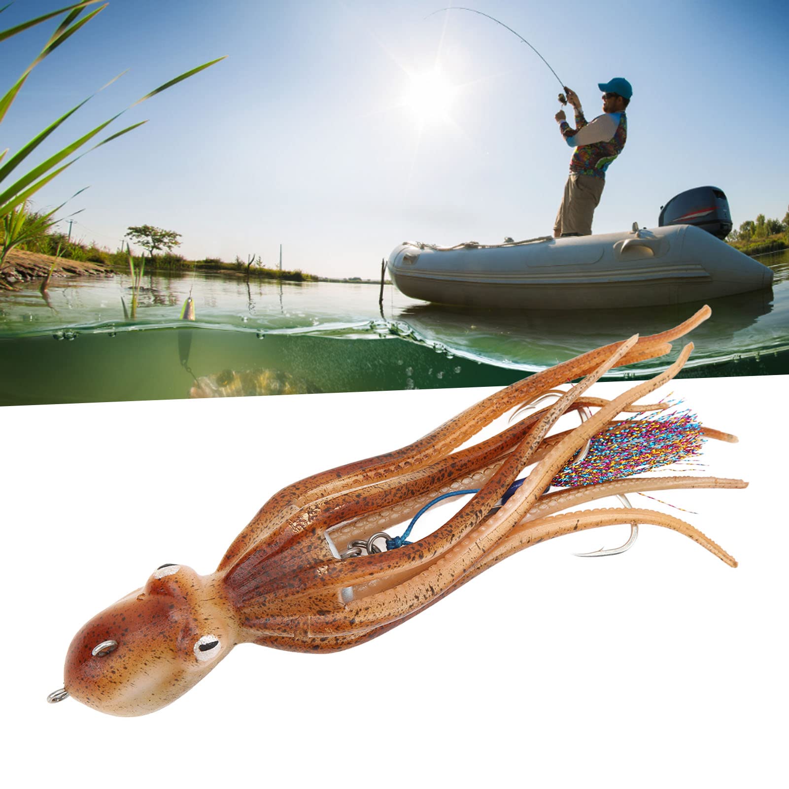 Leurre De Pieuvre Artificiel 300g RiToEasysports - Appât Avec Encre Pour Pêche En Mer