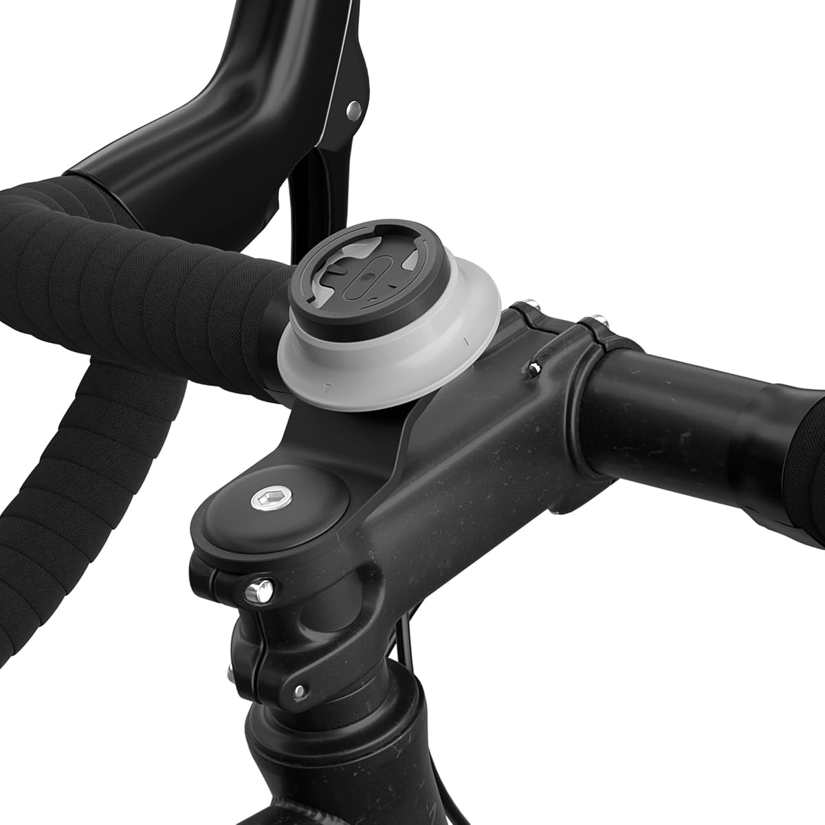 Out-Front Bike Computer Mount Compatible with Garmin Edge Series. XOSS G/G+. iGPSPORT and Other Garmin-Style Interface, Lock-to-Release Safety Design, 10° Raised Viewing Angle, Aluminum Alloy