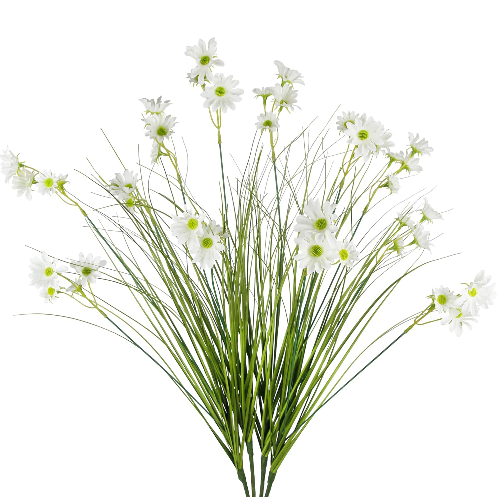 Herbe de blé artificielle et marguerites de 94 cm pour décorer un grand vase de salon ou terrasse