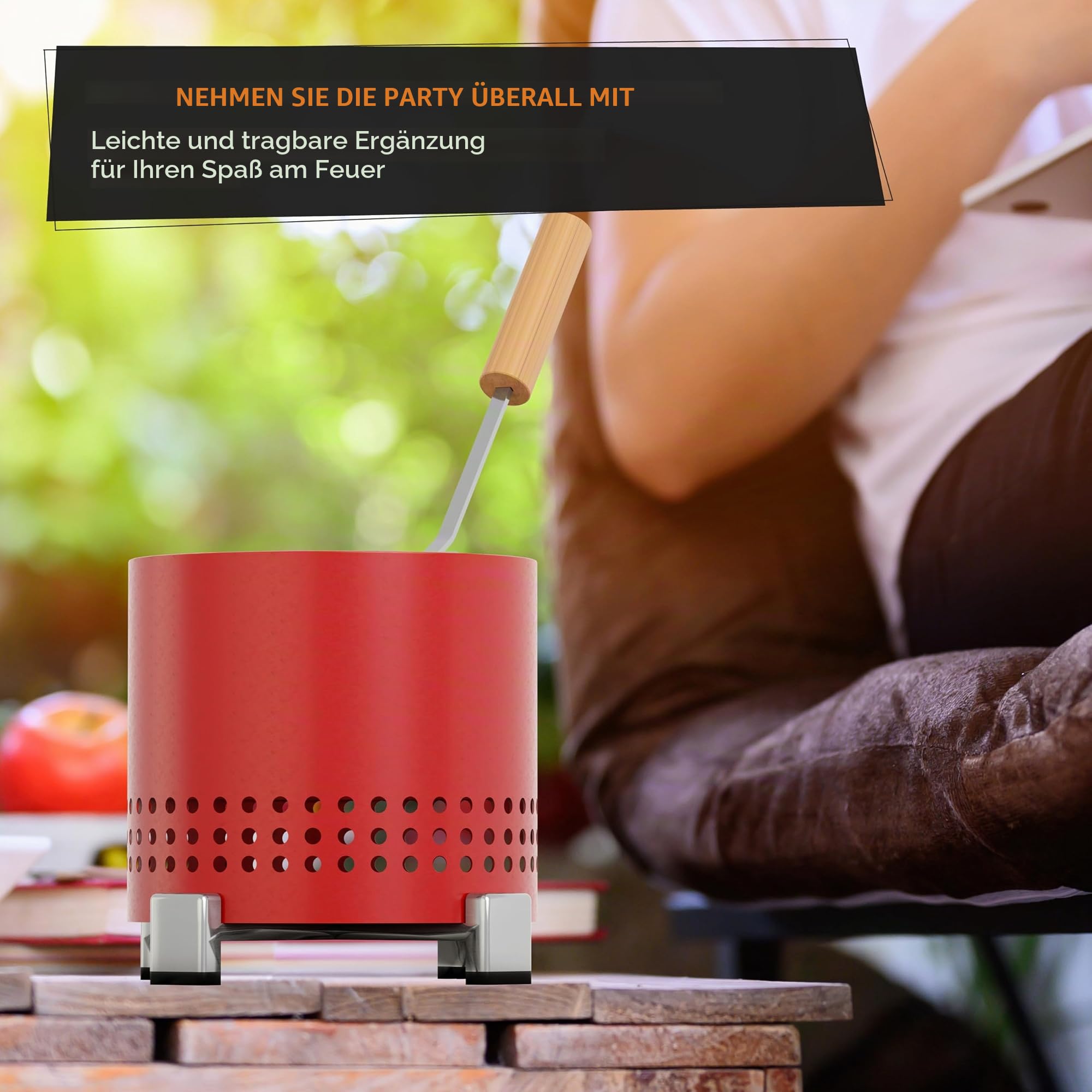 Grillplatte für Solo Herd Mesa XL Bundle - Edelstahlrost mit Sicherheitsgriff für kleine Solokocher Tischfeuerstelle - Kochen & Grillen mit Ihrem Solostove Mesa XL Zubehör von Hickory Summit