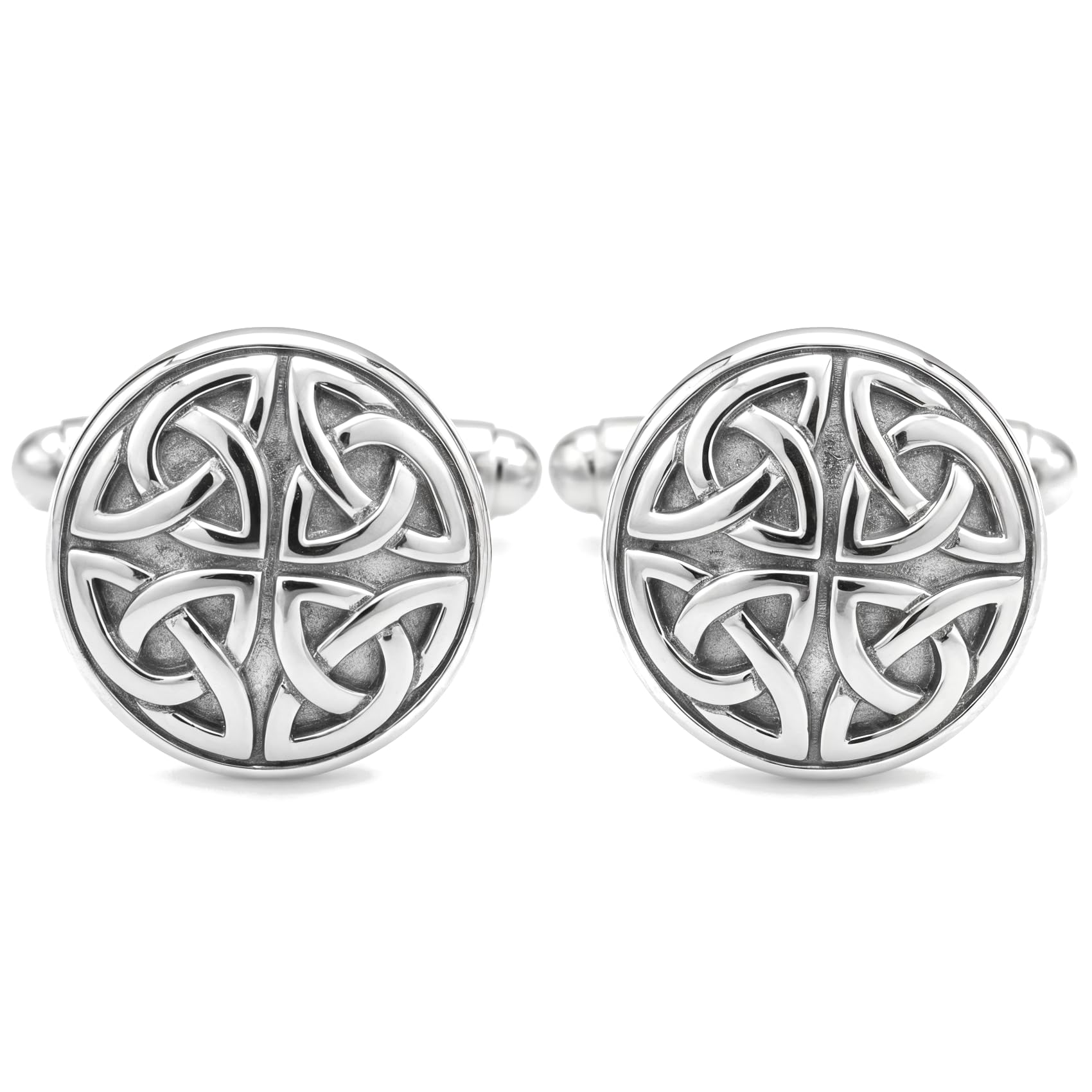 gemelli per camicia cerchio celtico Argento sterling con scatola regalo