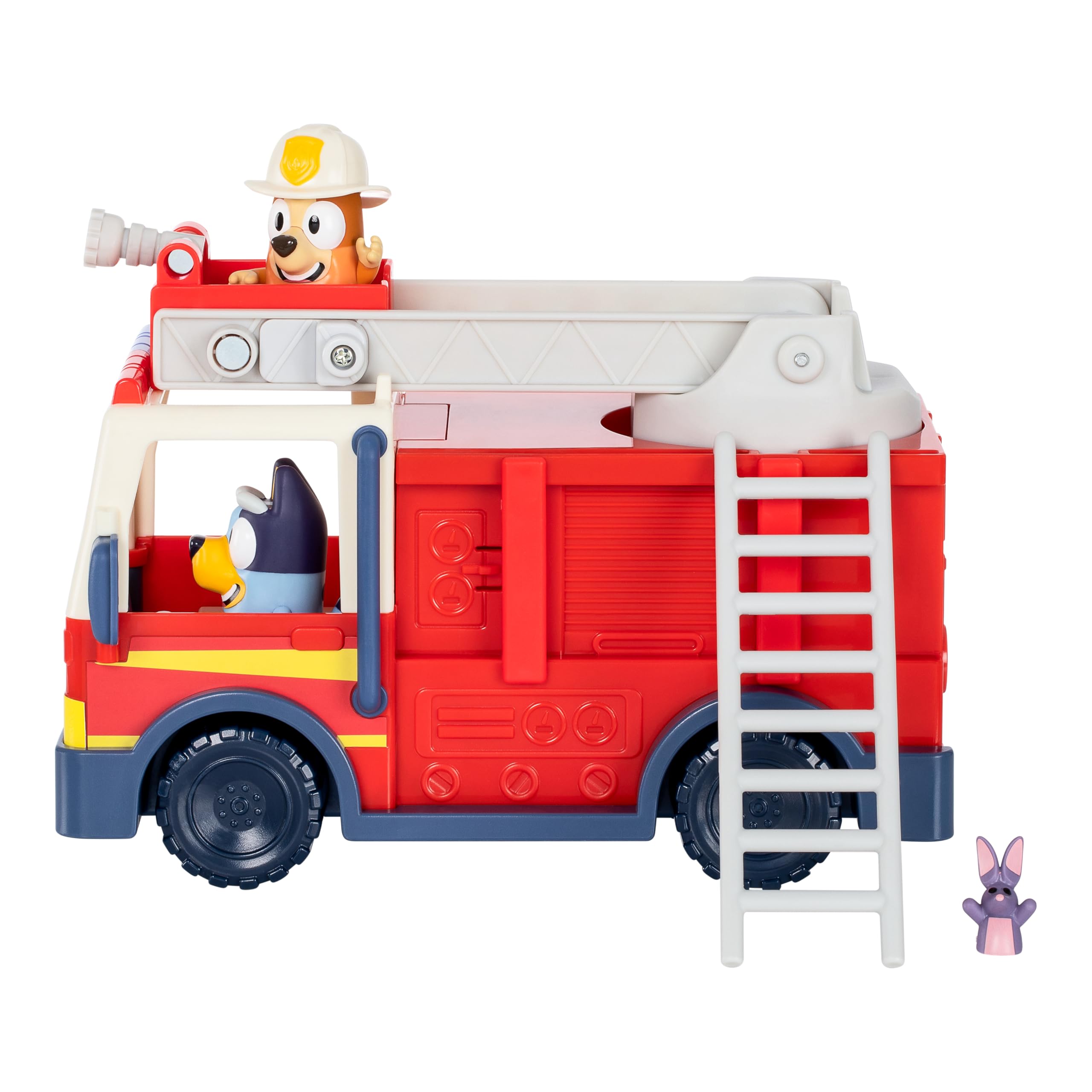 BlueY Camion de Pompier Camion de Pompiers avec Figurines de, de Bingo en pompière et de Bob Bilby . Dresse l’échelle, pivote-la et déroule la Lance . - 5