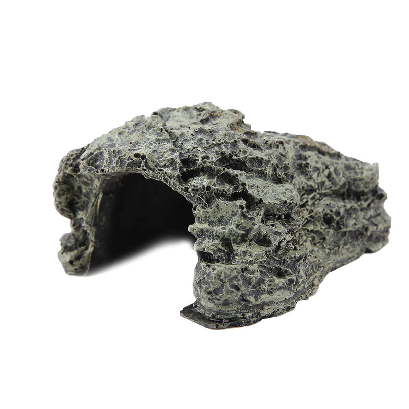 Reptile Hiding Habitats, Fish Cave Aquarium Turtles Basking Resin Rock Decoration Ornament Shelter Pet Terrarium Nests Decorations for Spiders Frogs Tortoise Hermits Crabs (Small)