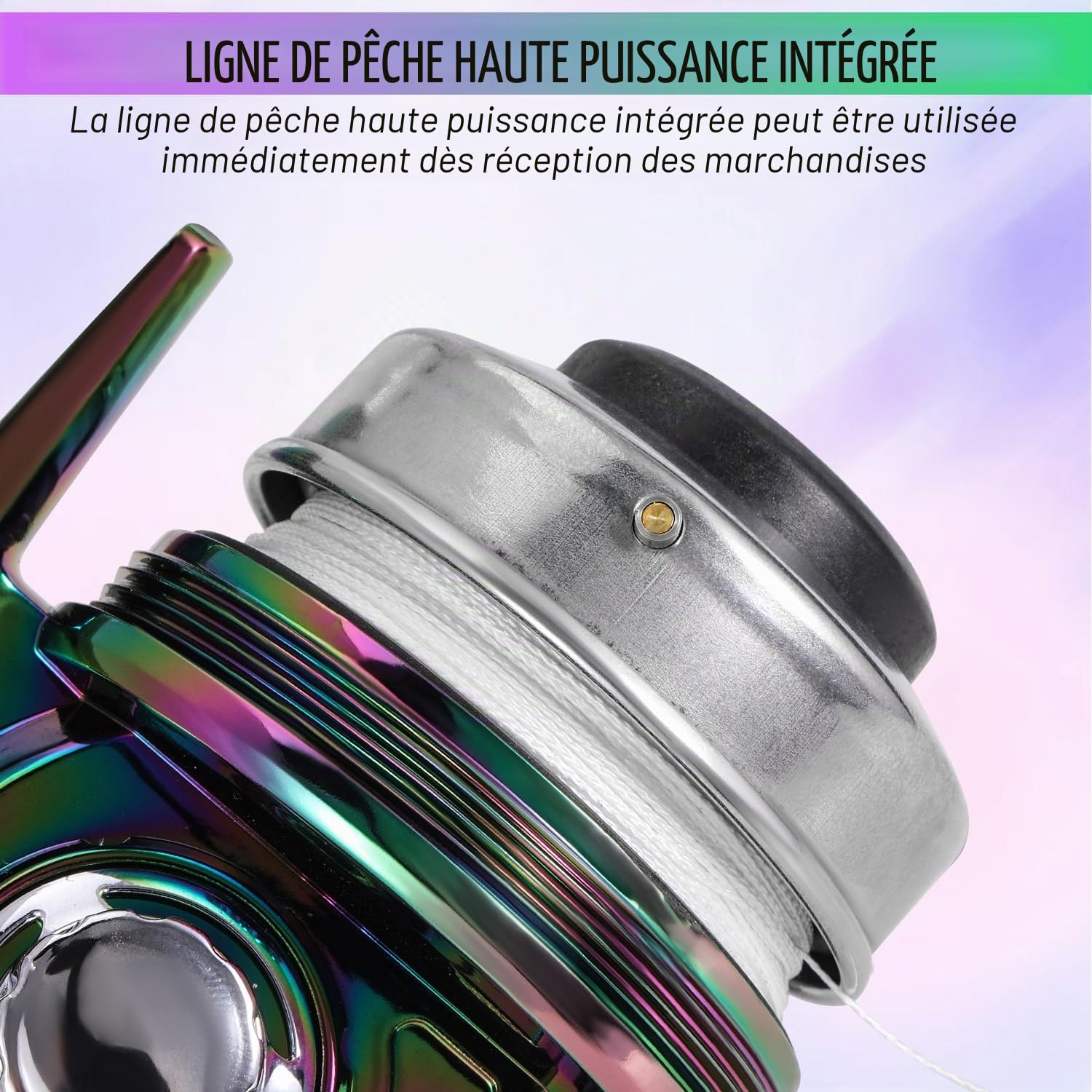 Sougayilang Spincast Moulinet de pêche Retrieve pour gaucher/droitier, engrenage entièrement en métal durable avec haute performance, fil de pêche en polyéthylène, 3.9:1 High Speed Gear Ratio Spincast