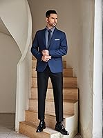 Vista 3 de COOFANDY Camisas de vestir de manga larga para hombre, ajuste regular, camisa casual con botones