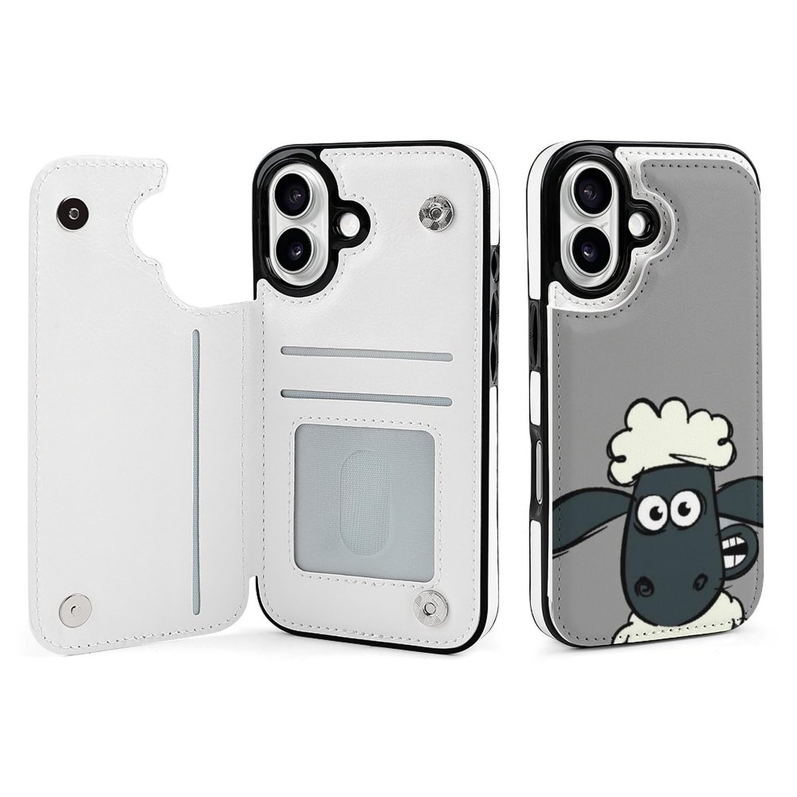 Amazon.co.jp: iPhone 16 ケース 手帳型 ひつじのショーン (5) アニメ