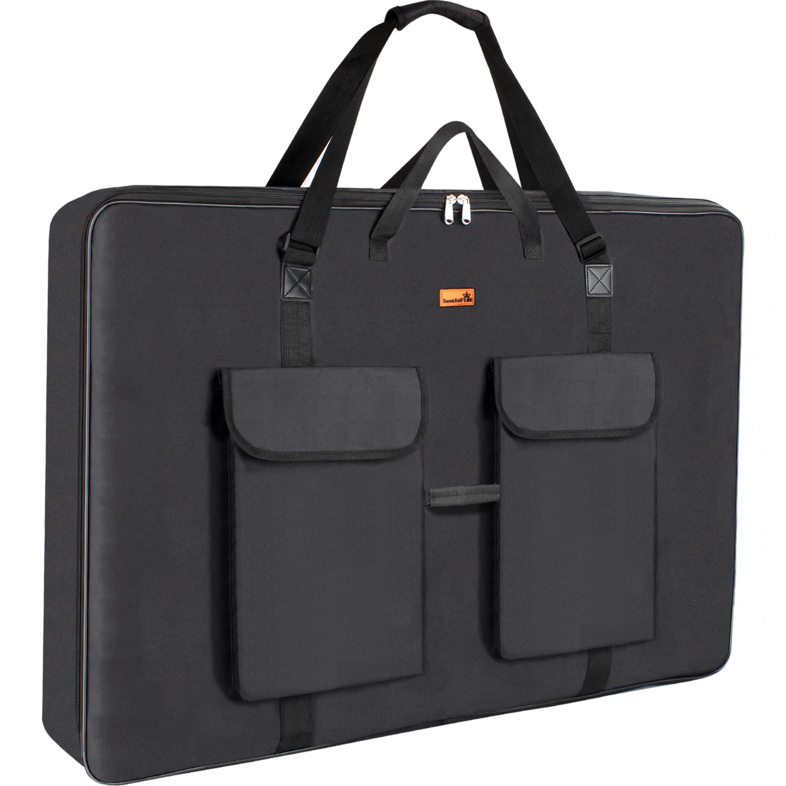 Art Portfolio Bag 36 x 48, Waterproof Artist Carrying Bag Soft Side Sturdy with Strap, Heavy Duty Storage for Artwork Drawing Canvas Poster,(Black)