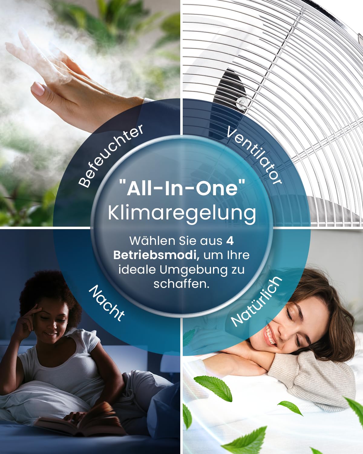 Pro Breeze OmniAir 5L Mobiler Luftkühler - Turmventilator mit Fernbedienung, 3 Gebläsestufen, 4 Modi, Auto 75° Oszillation, 7-Stunden-Timer - Klimagerät mobil ohne Abluftschlauch für Zuhause & Büro