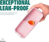 Vista 2 de Berusd Bento Box - Juego de 3 recipientes apilables a prueba de fugas, kit de accesorios, sin BPA, microondas, congelador, lavavajillas