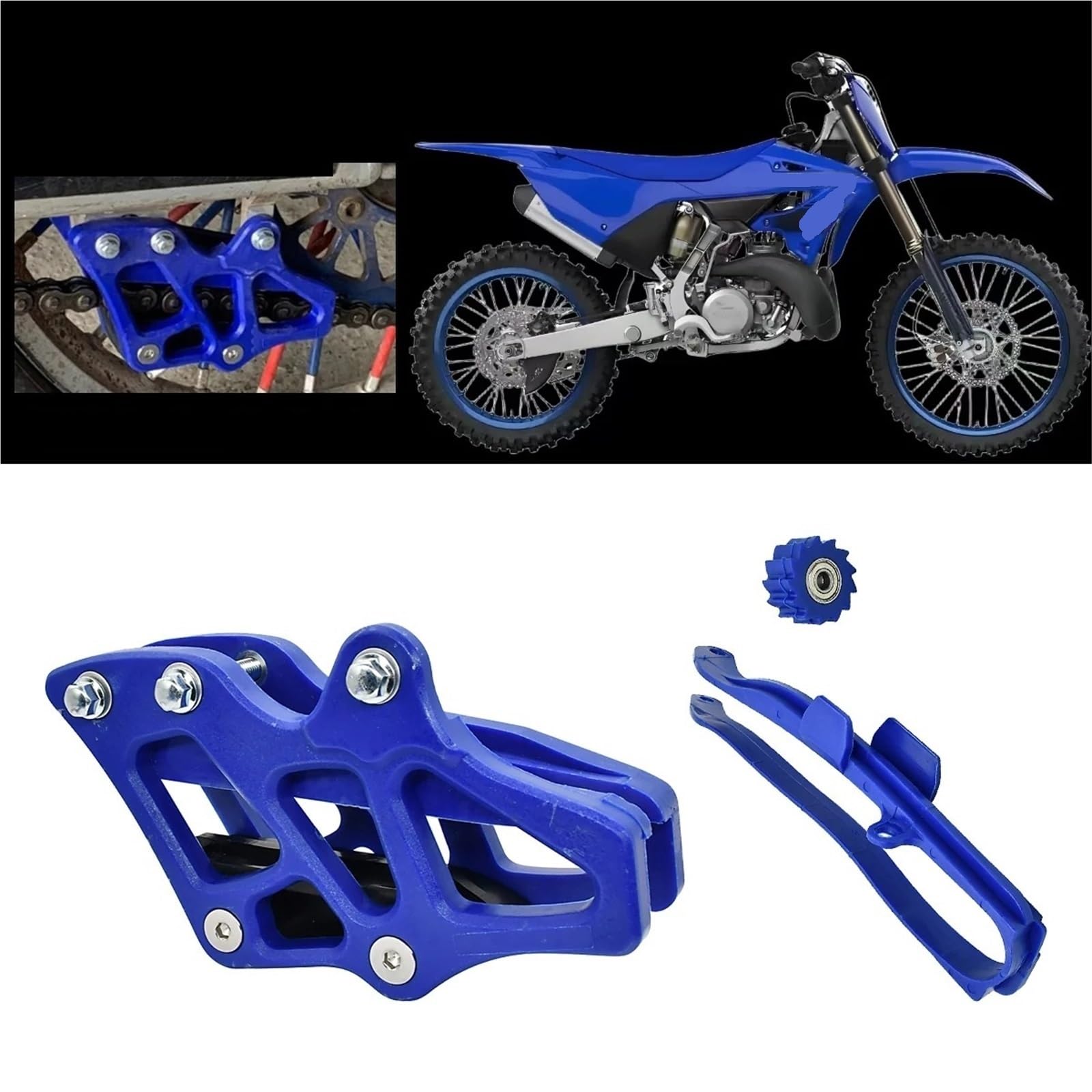 Compatible Con Yamaha Para YZ450F 2007-2020 Para YZ250FX Para YZ450FX 2016-2019 Accesorios Rodillo Deslizante Guía Brazo Basculante Cadena Motocicleta