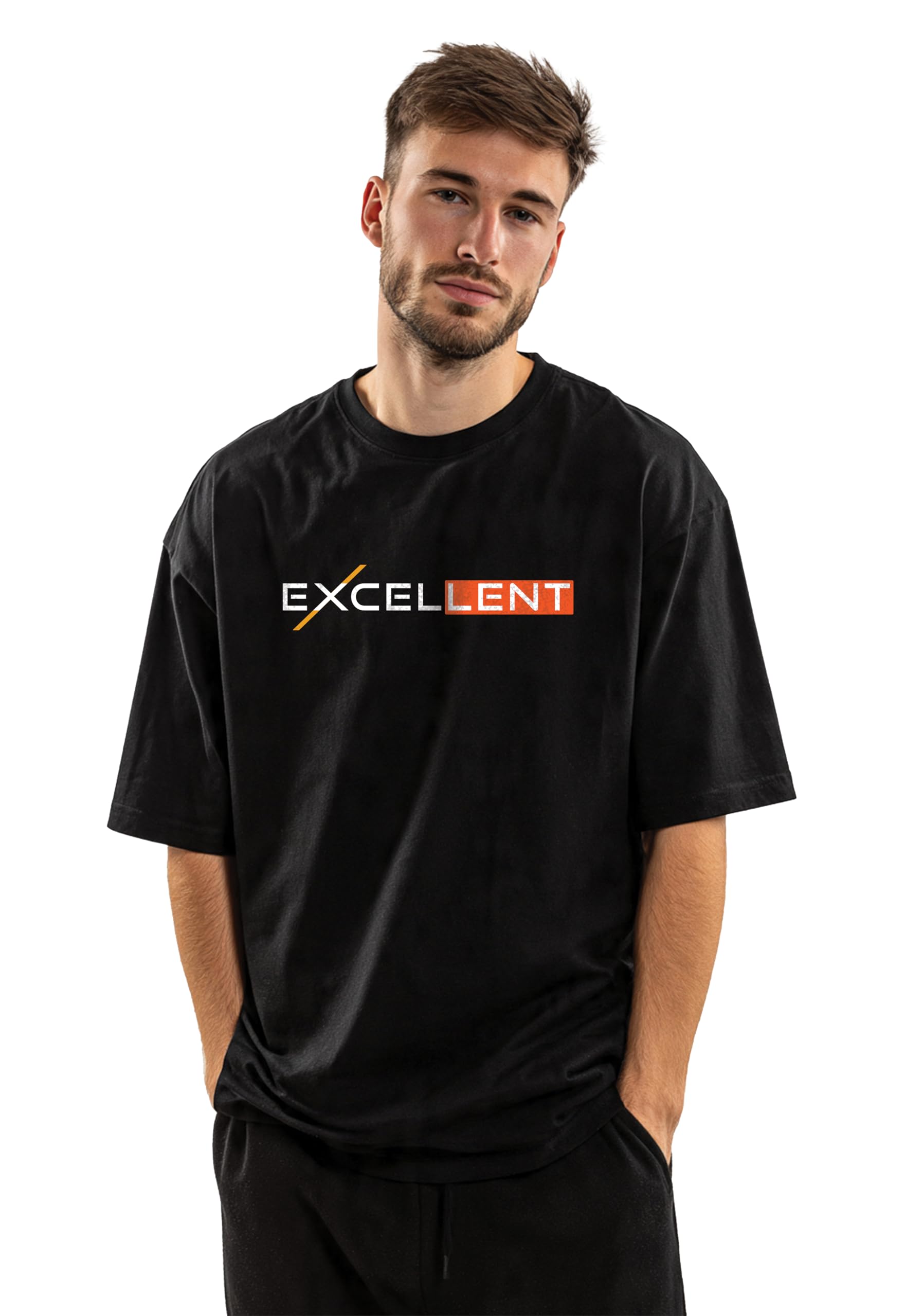 trendnear Trendy Half Sleeve Oversized Cotton Round Neck Drop Shoulder Graphic Print T-Shirt for Men, Relaxed Fit-picture-18