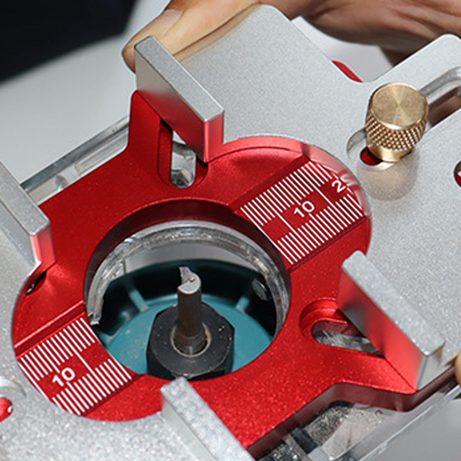 Modello guida regolabile per fresa da falegnameria 2-in-1 | Morsa Regolabile & Scala Precisa, Dima in Alluminio per Scanalature e Forature di Porte
