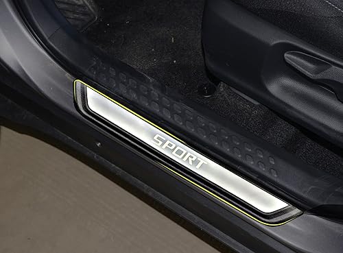 Miniatura 2 de GZBFTDH Protector de entrada de puerta de automóvil, para Toyota C-HR CHR 2018-2022, 4 unidades, acero inoxidable con cubierta protectora de umbral