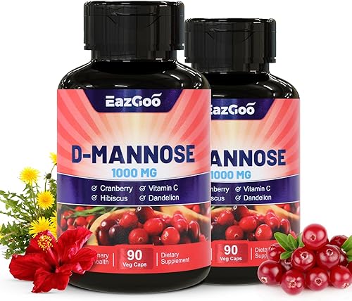 Miniatura 8 de Cápsulas D-Manosa 5 en 1 Fórmula  Paquete de 2, D Manosa D 750 mg con arándano, diente de león, extracto de flor de hibisco y vitamina C,