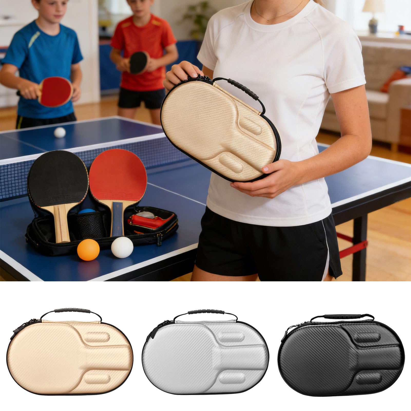 Custodia Per Racchetta Da Tennis Da Tavolo, Protezione Di Imbottitura, 31x18x6cm, Organizzatore Di Attrezzature Di , Borse E Custodie, Soluzione Di Archiviazione Sicura, Per Giocatori Di Club, Torneo